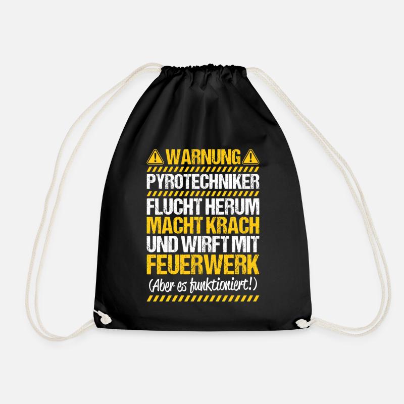 Pyrotechniker Feuerwerk Pyrotechnik Pyrotechnician - Turnbeutel - Schwarz