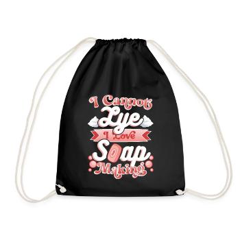 I Cannot Lye I Love Soap Making - Drawstring Bag - black - Front