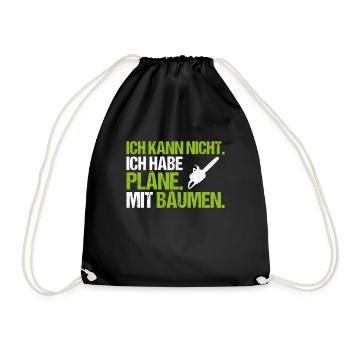 Forstwirt Forstwirtschaft Waldfacharbeiter Wald - Turnbeutel - Schwarz - Vorne