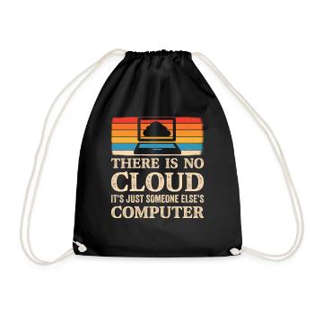 Informatik Spruch Cloud Computing Programierer - Turnbeutel - Schwarz - Vorne