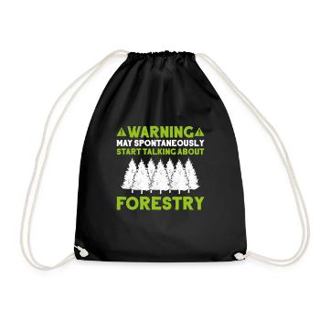 Forester Forestry Forester Forest Worker Forest - Drawstring Bag - black - Front