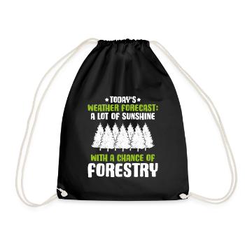 Forester Forestry Forester Forest Worker Forest - Drawstring Bag - black - Front