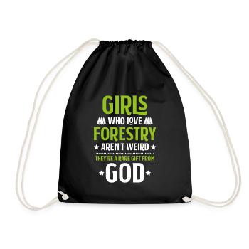 Forester Forestry Forester Forest Worker Forest - Drawstring Bag - black - Front