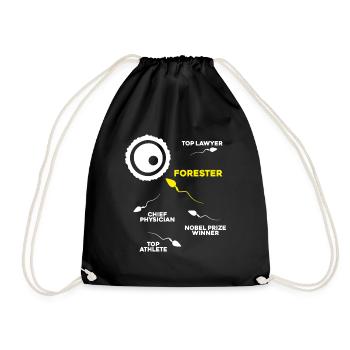 Forester Forestry Forester Forest Worker Forest - Drawstring Bag - black - Front