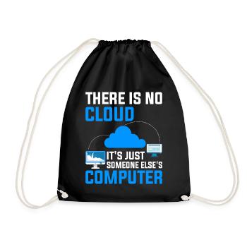 Cloud Computing Informatik Programmierung Dev - Turnbeutel - Schwarz - Vorne