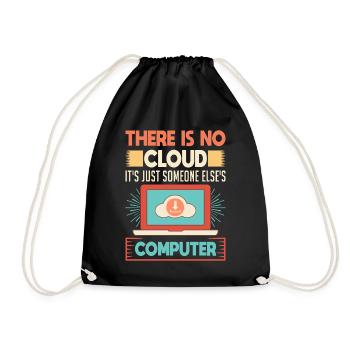 Cloud Computing Informatik Programmierung Dev - Turnbeutel - Schwarz - Vorne