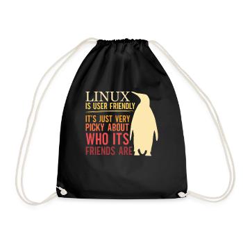 Linux Is User Friendly - Cloud Computing Engineer - Turnbeutel - Schwarz - Vorne