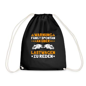 Truck driver Truck driver Professional driver Trucker - Drawstring Bag - black - Front