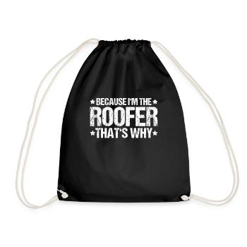 Dachdecker Dachdeckerei Dachdecken Roofer Roofing - Drawstring Bag - black - Front