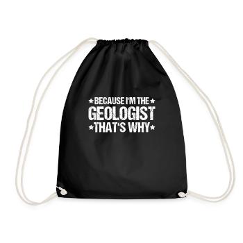 Géologue Géologue Géologue Géologie Géologine - Sac de sport léger - noir - Devant
