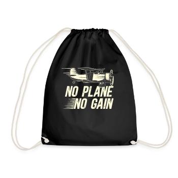 Captain Airline Pilot Jumbo Jet - Drawstring Bag - black - Front