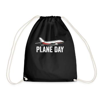Captain Airline Pilot Jumbo Jet - Drawstring Bag - black - Front