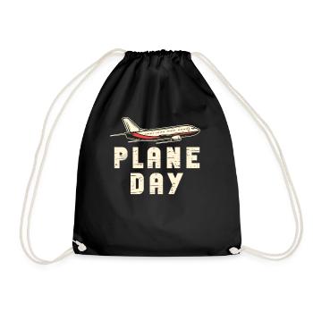 Captain Airline Pilot Jumbo Jet - Drawstring Bag - black - Front