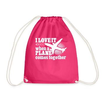 Flugkapitän Airline Flieger Pilot Jumbo Jet - Turnbeutel - Fuchsia - Vorne