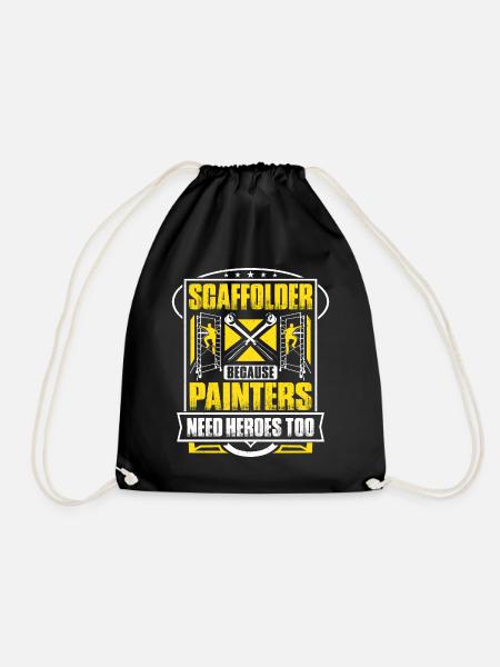 Scaffolding Scaffolding Scaffolding Scaffolder - Drawstring Bag - black