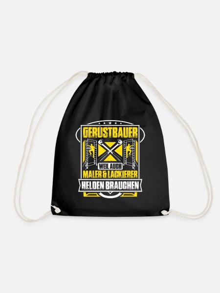 Scaffolding Scaffolding Scaffolding Scaffolder - Drawstring Bag - black
