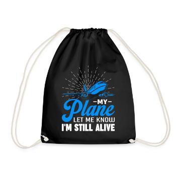 Airline Pilot Captain Saying Airplane Pilot - Drawstring Bag - black - Front