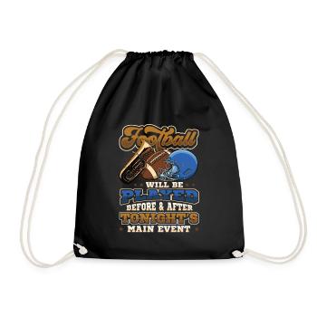 Football Halftime Show Main Event - Drawstring Bag - black - Front