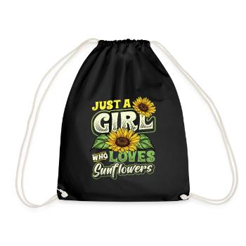 Juste une fille qui aime les tournesols - Sac de sport léger - noir - Devant
