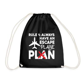 Pilote de ligne Pun Escape Pilote d’avion - Sac de sport léger - noir - Devant