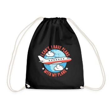 Airline Pilot Aircraft Pilot Pilot Captain - Drawstring Bag - black - Front
