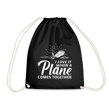 Airline Pilot - Drawstring Bag - black - Front