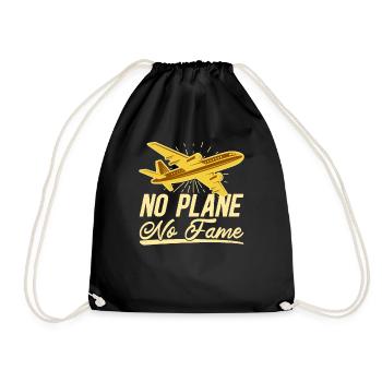 Airline Pilot Aviation Pun für Linienflug Piloten - Turnbeutel - Schwarz - Vorne