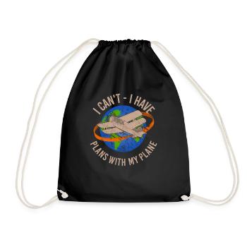 Jeu de mots d’aviation de pilote de ligne pour un pilote de compagnie - Sac de sport léger - noir - Devant