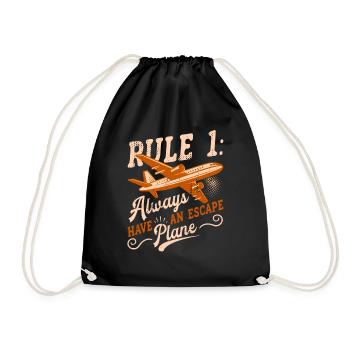 Jeu de mots d’aviation de pilote de ligne pour un pilote de compagnie - Sac de sport léger - noir - Devant