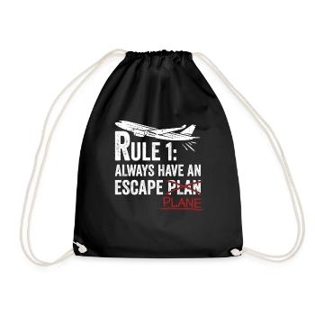 Jeu de mots d’aviation de pilote de ligne pour un pilote de compagnie - Sac de sport léger - noir - Devant
