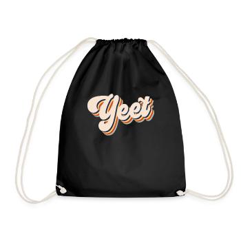 Yeet meme retro yeeted Slang Jungen M�dchen Teenag - Turnbeutel - Schwarz - Vorne
