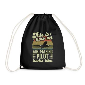 Aircraft Pun Airmazing Pilot - Pilote de ligne - Sac de sport léger - noir - Devant