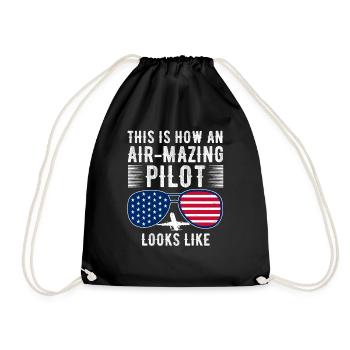 Aircraft Pun Airmazing Pilot - Pilote de ligne - Sac de sport léger - noir - Devant