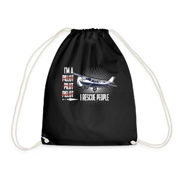 Fautes d’orthographe pour un pilote de sauvetage - Sac de sport léger - noir - Devant