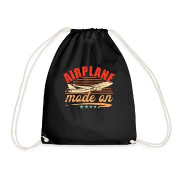 Airplane Fashion Airplane Pilot Saying - Drawstring Bag - black - Front