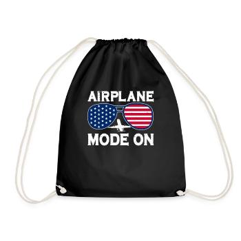 Airplane Fashion Airplane Pilot Saying - Drawstring Bag - black - Front