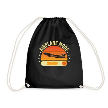 Airplane Fashion Airplane Pilot Saying - Drawstring Bag - black - Front
