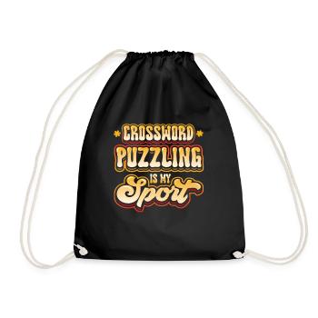 Les mots croisés sont mon sport - Sac de sport léger - noir - Devant