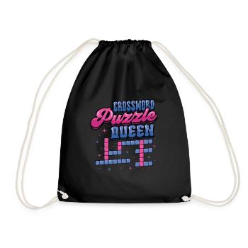 Mots croisés Reine - Sac de sport léger - noir - Devant
