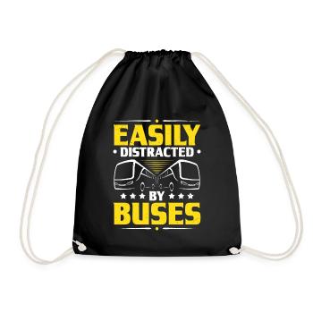 Bus Driver Bus Driver Busman School Bus Driver - Drawstring Bag - black - Front