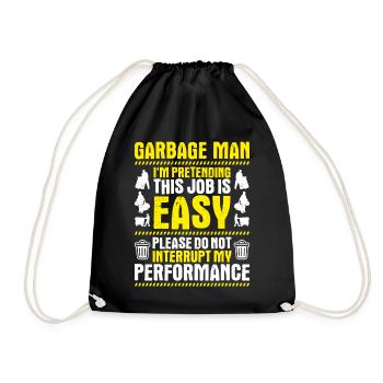 Specialist for recycling and waste management - Drawstring Bag - black - Front