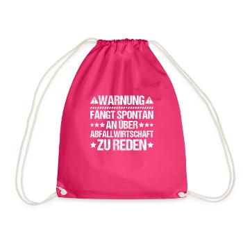 Fachkraft für Kreislauf- und Abfallwirtschaft - Turnbeutel - Fuchsia - Vorne