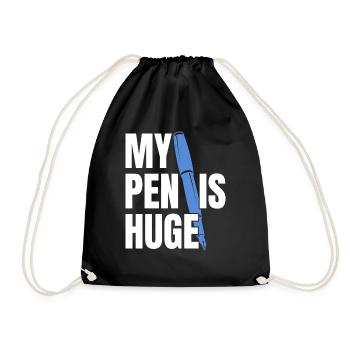 My pen is huge - Drawstring Bag - black - Front