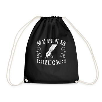 My pen is huge - Drawstring Bag - black - Front