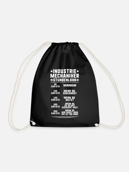 Industriemechaniker Industrial Mechanic - Turnbeutel - Schwarz