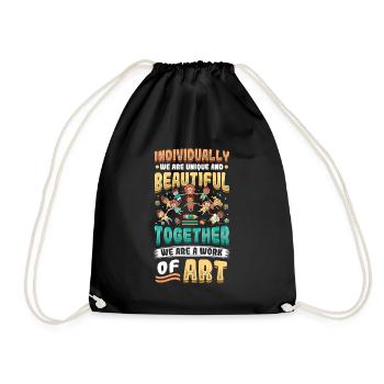 Ensemble, nous sommes une œuvre d’art, enseignante préscolaire - Sac de sport léger - noir - Devant