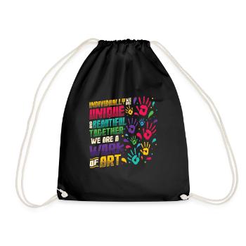 Ensemble, nous sommes une œuvre d’art, enseignante préscolaire - Sac de sport léger - noir - Devant