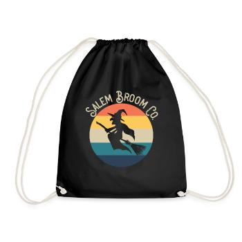 Salem Broom Co. Halloween Hexe Salem Besen - Turnbeutel - Schwarz - Vorne