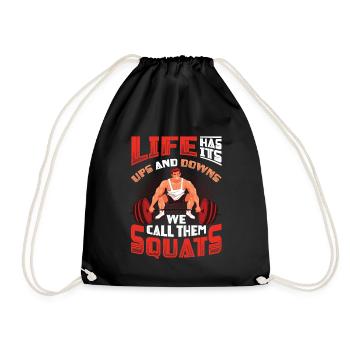 La vie a ses hauts et ses bas. - Sac de sport léger - noir - Devant