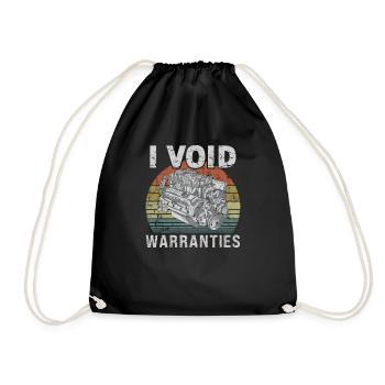 I Void Warranties Automotive Mechanic Truck Mechatronics Technician - Drawstring Bag - black - Front